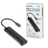 Hub USB-C, 4-porty 2x USB-A,2xUSB-C, czarny
